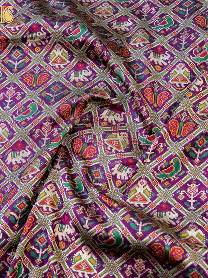 Handwoven Banarasi Katan Silk Patola Saree - Khinkhwab