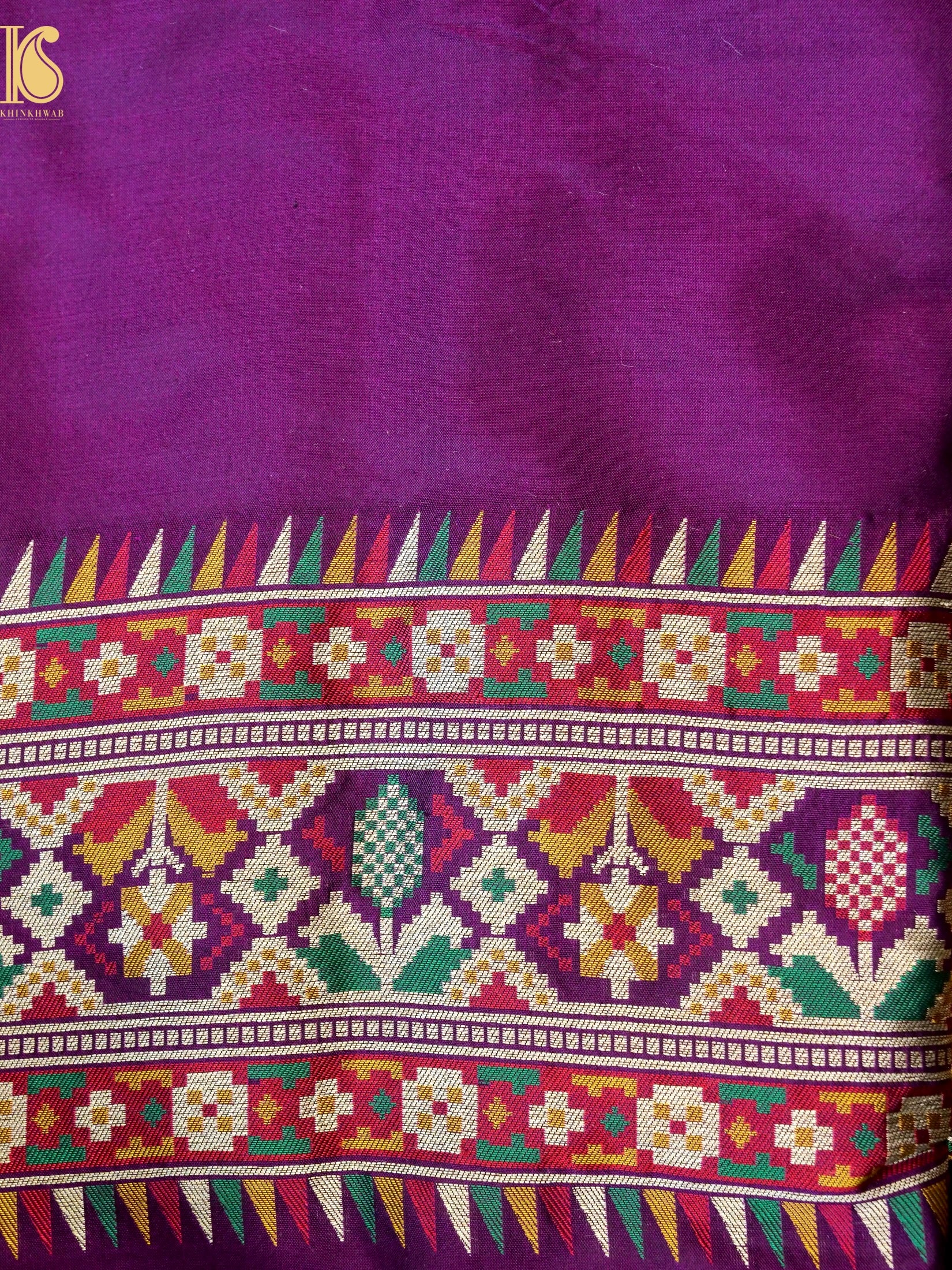 Handwoven Banarasi Katan Silk Patola Saree - Khinkhwab