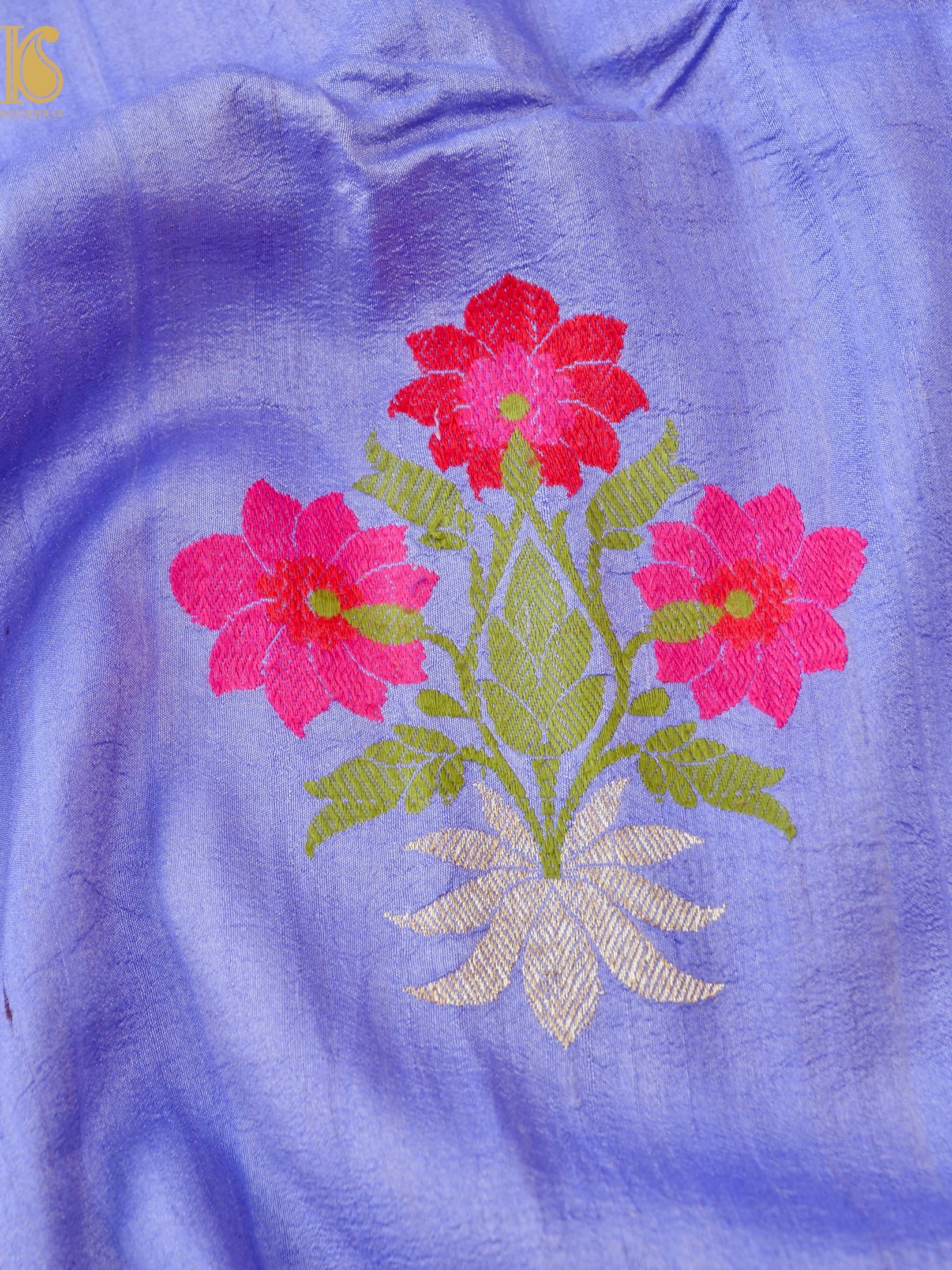 Handloom Banarasi Tussar by Georgette Silk Saree