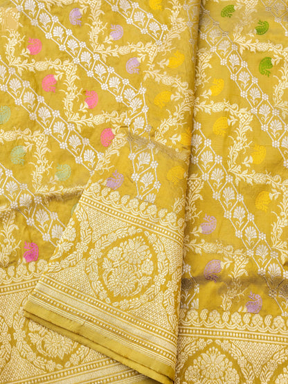 Banarasi Handloom Pure Katan Silk Kadwa Saree