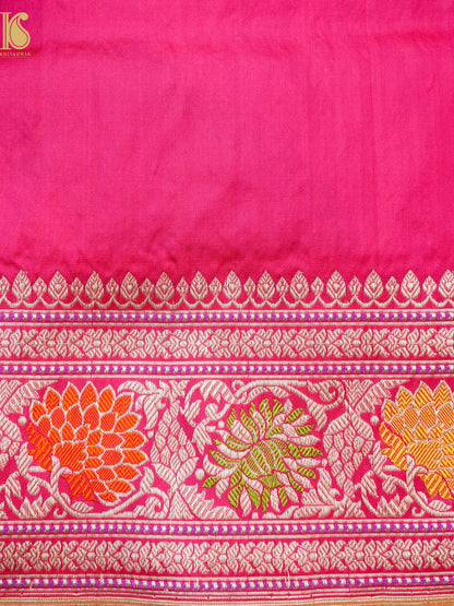 Handloom Banarasi Kadwa Rangkat Silk Saree