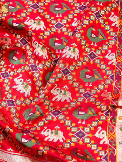 Handwoven Banarasi Katan Silk Patola Saree - Khinkhwab