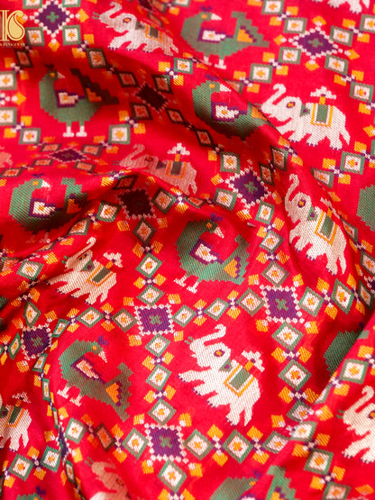 Handwoven Banarasi Katan Silk Patola Saree - Khinkhwab