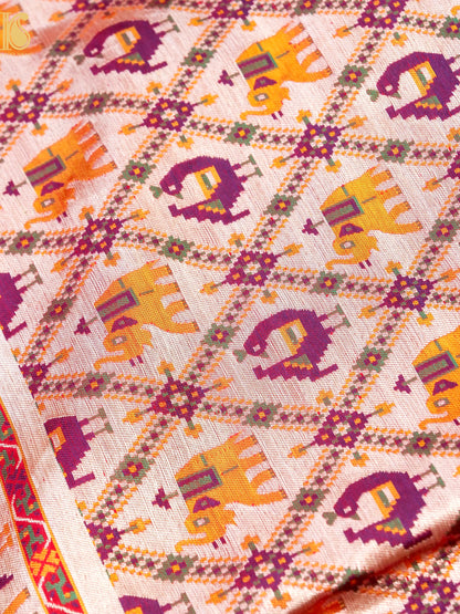 Handwoven Banarasi Katan Silk Patola Saree - Khinkhwab