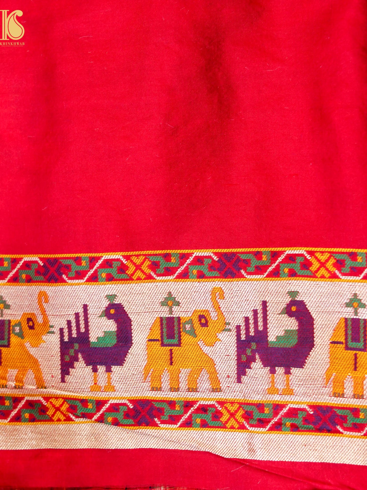 Handwoven Banarasi Katan Silk Patola Saree - Khinkhwab