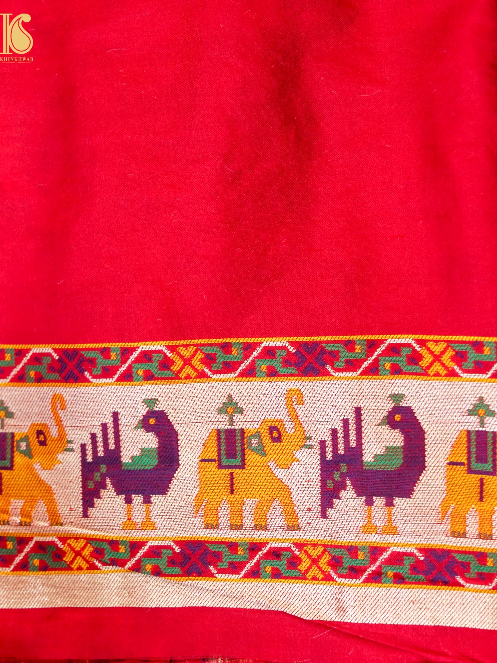 Handwoven Banarasi Katan Silk Patola Saree - Khinkhwab
