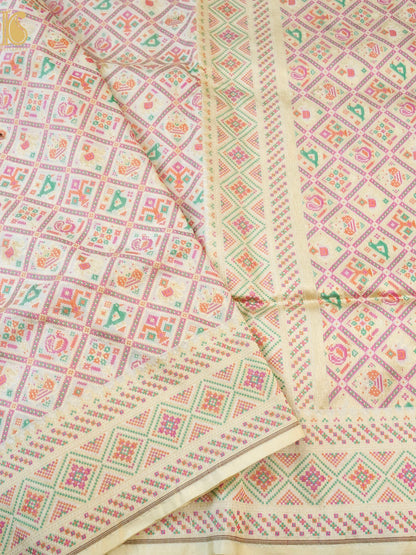 Handwoven Banarasi Katan Silk Patola Saree - Khinkhwab