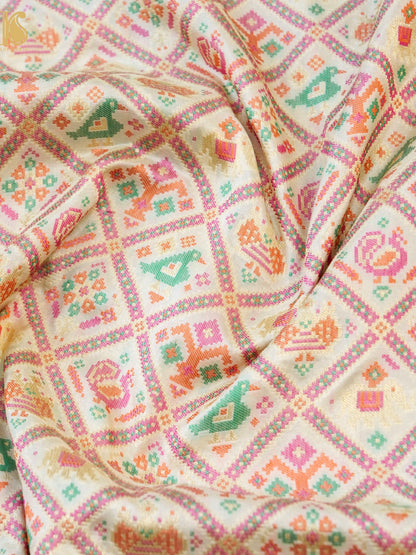 Handwoven Banarasi Katan Silk Patola Saree - Khinkhwab