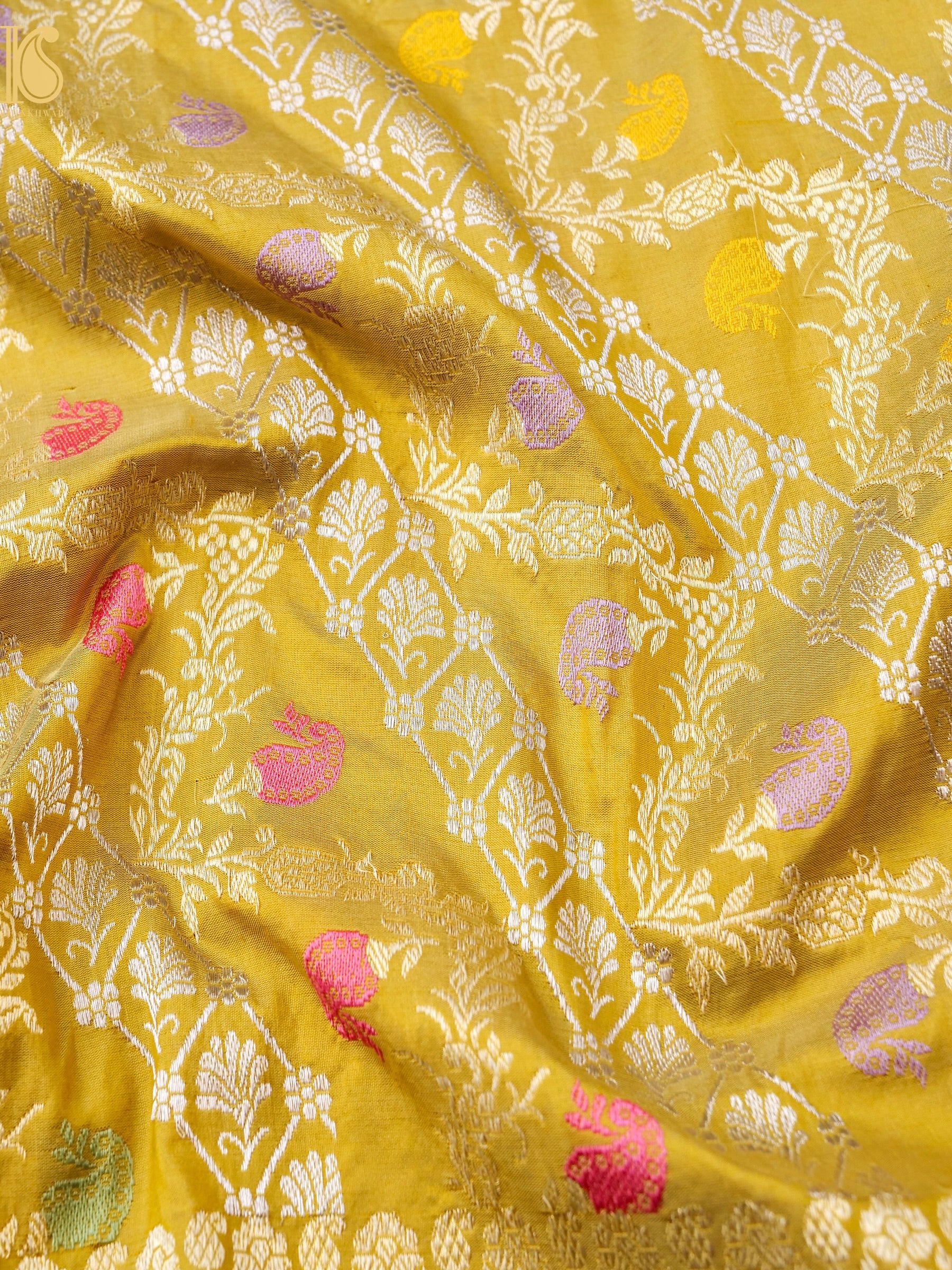 Banarasi Handloom Pure Katan Silk Kadwa Saree