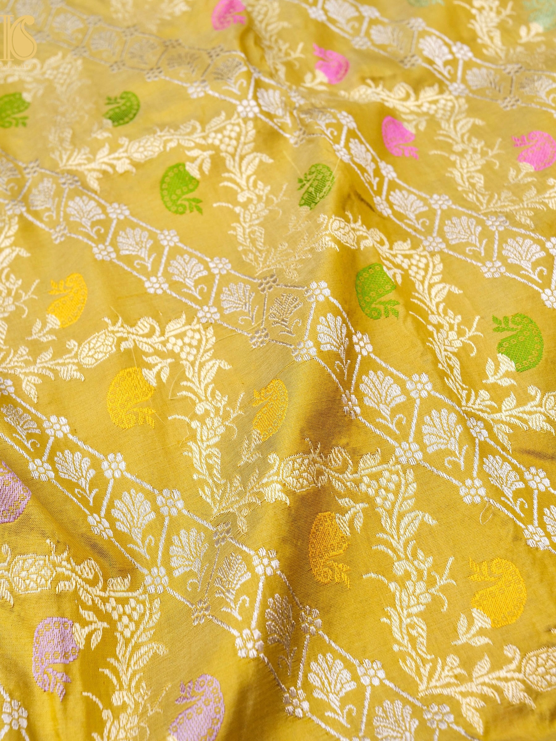 Banarasi Handloom Pure Katan Silk Kadwa Saree