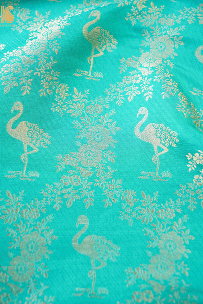 Handloom Pure Brocade Banarasi Crane Fabric