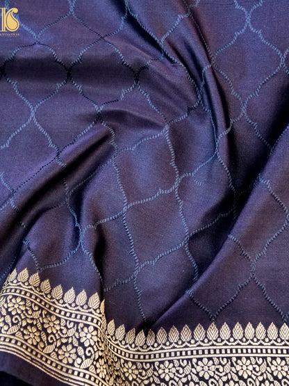 Handwoven Pure Mashru Satin Silk Tanchoi Banarasi Saree