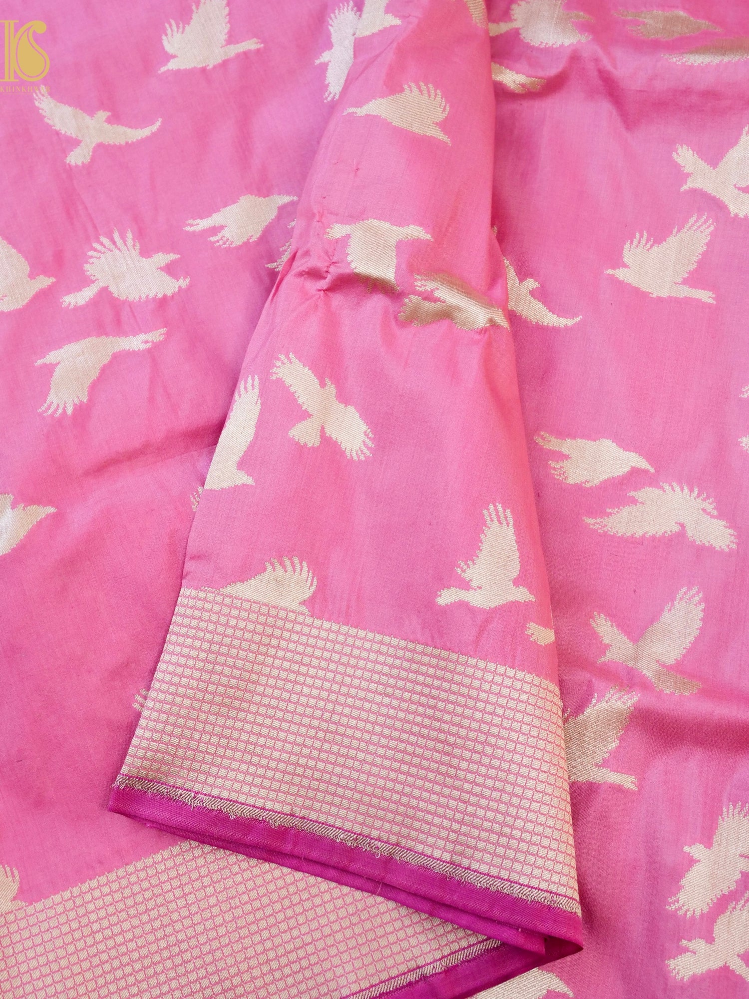 Handwoven Katan Silk Banarasi Chidiya Saree