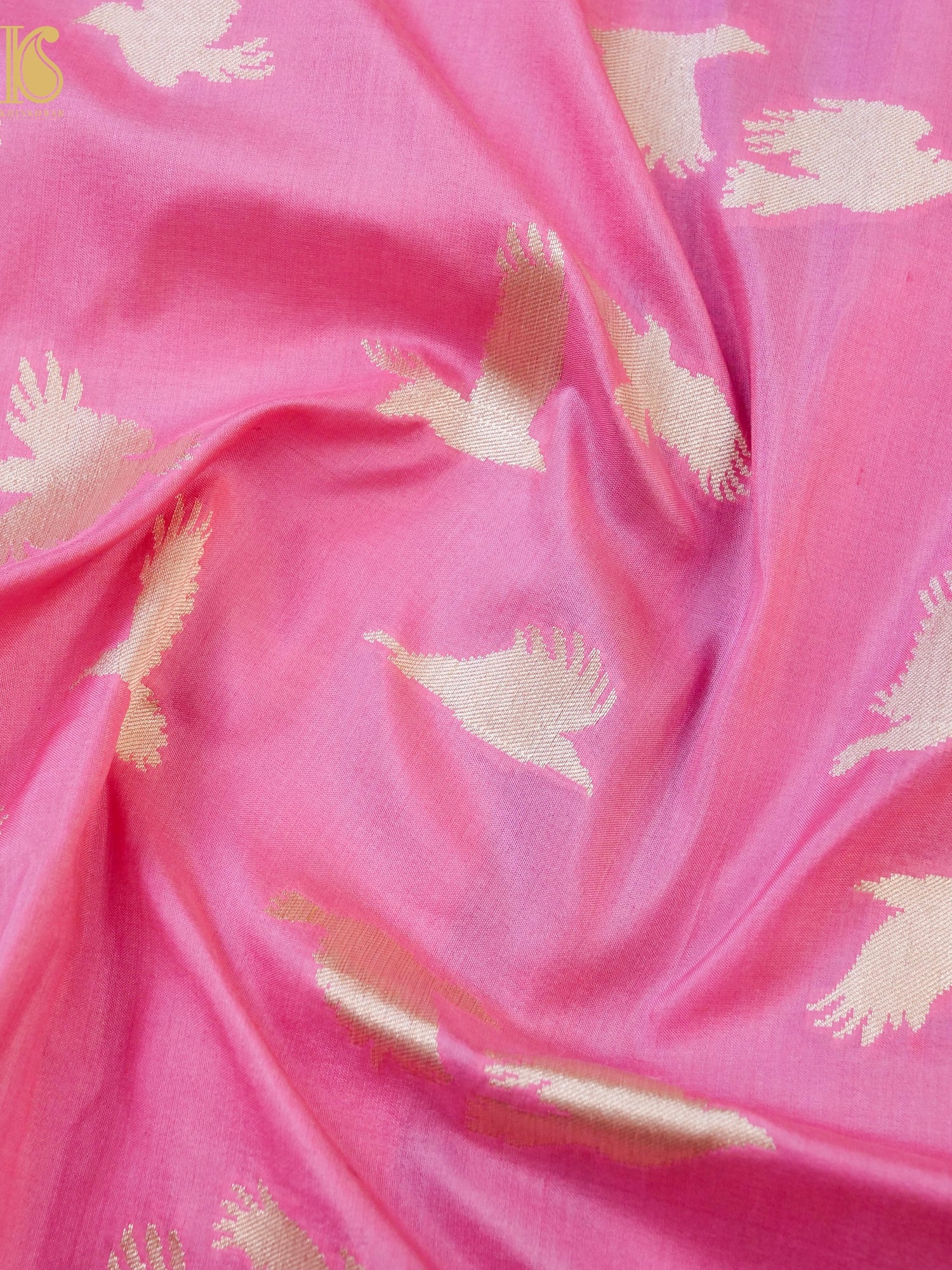 Handwoven Katan Silk Banarasi Chidiya Saree