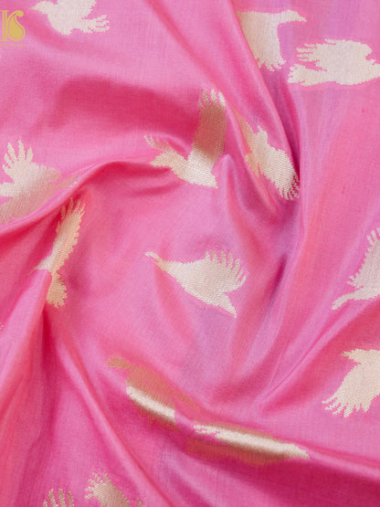 Handwoven Katan Silk Banarasi Chidiya Saree