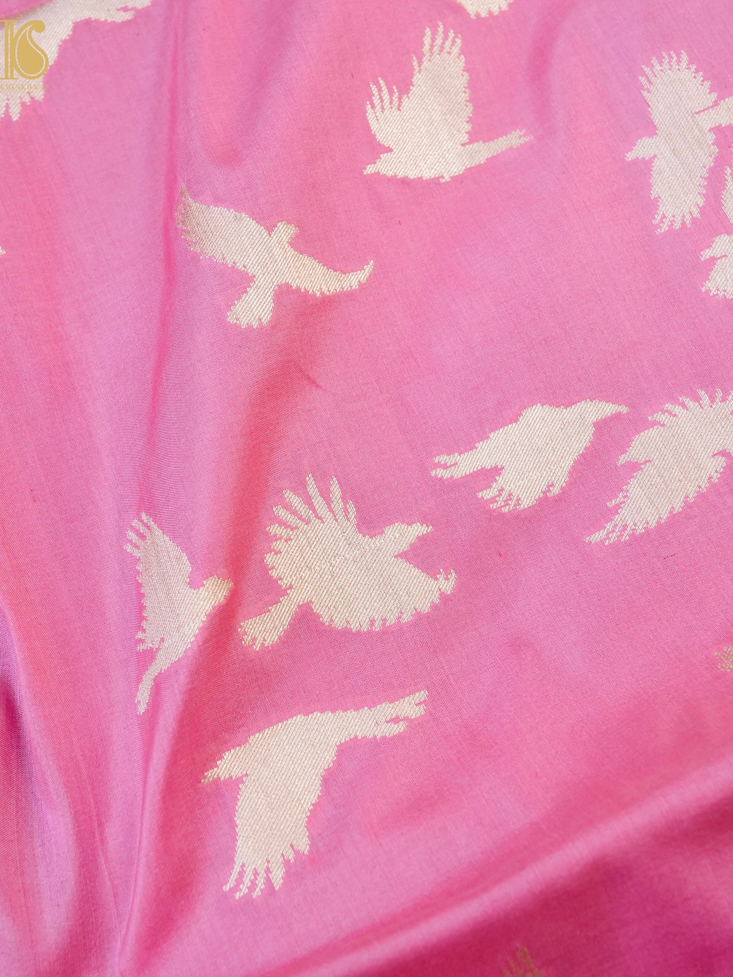 Handwoven Katan Silk Banarasi Chidiya Saree