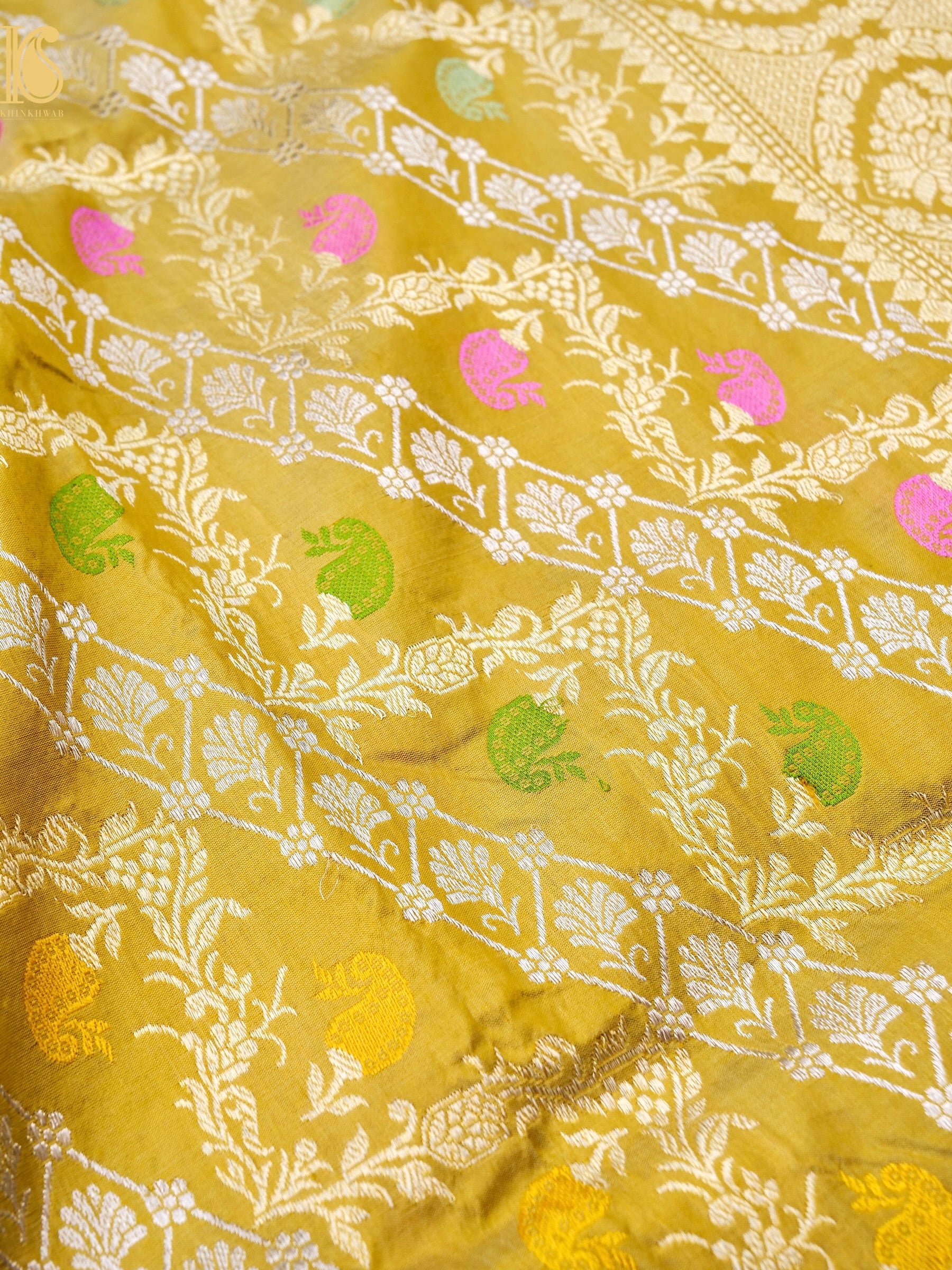 Banarasi Handloom Pure Katan Silk Kadwa Saree