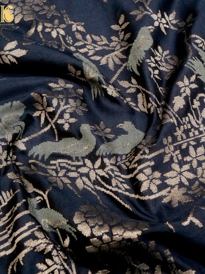 Handloom Pure Brocade Banarasi Big Birds Fabric