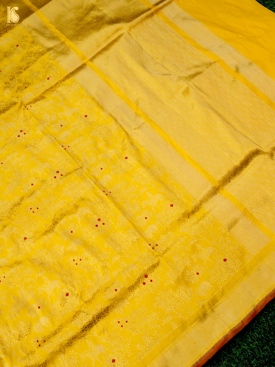 Handloom Banarasi Katan Silk Shikargah Jungle Saree