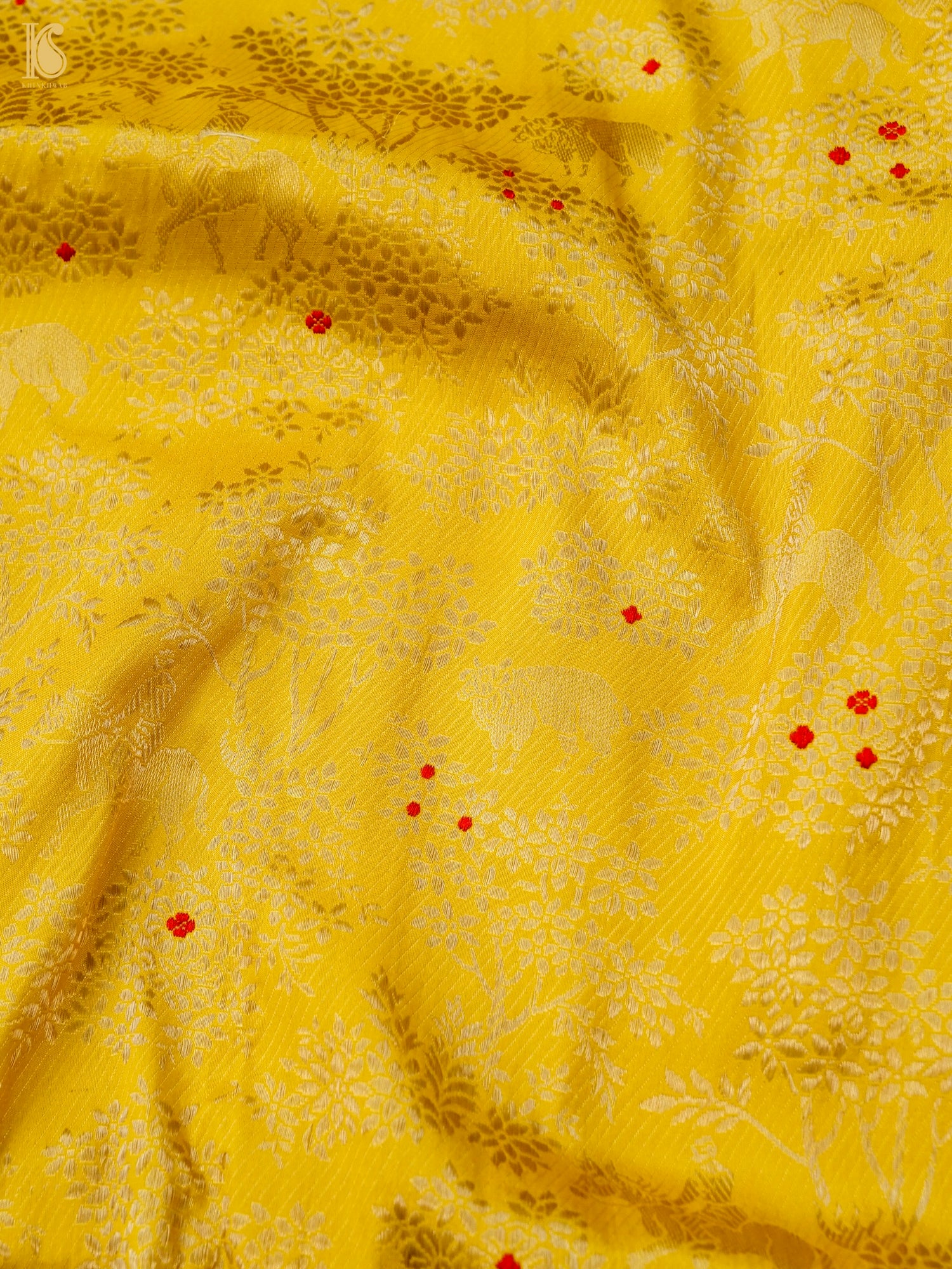 Handloom Banarasi Katan Silk Shikargah Jungle Saree