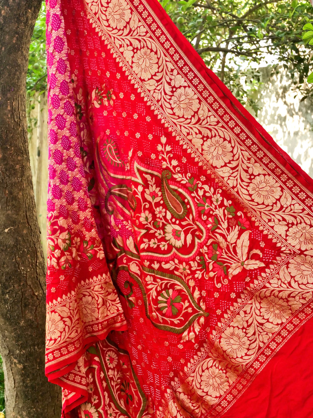 Georgette Banarasi Bandhani Dupatta