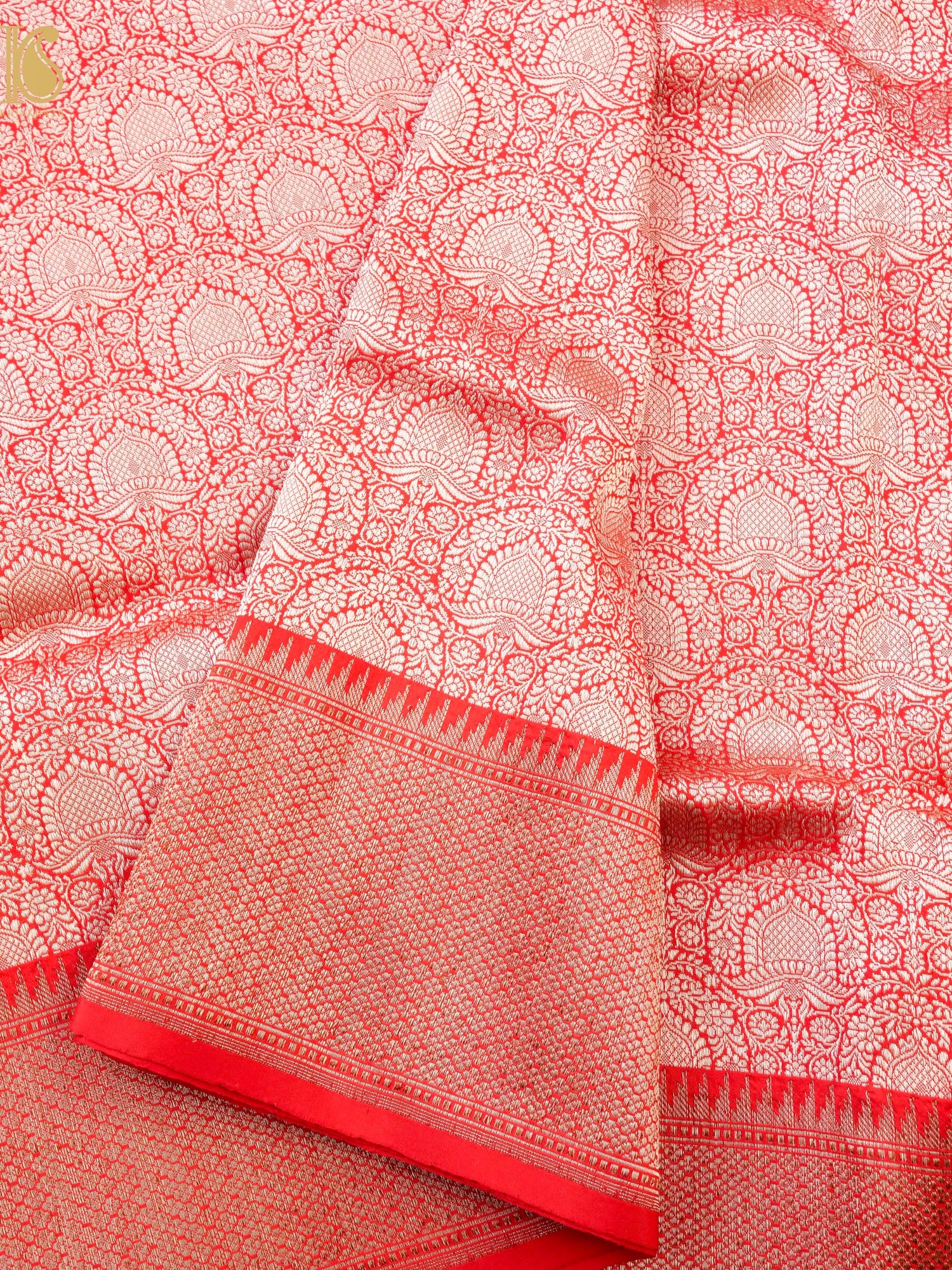 Handloom Banarasi Katan Silk Zari Tanchoi Saree