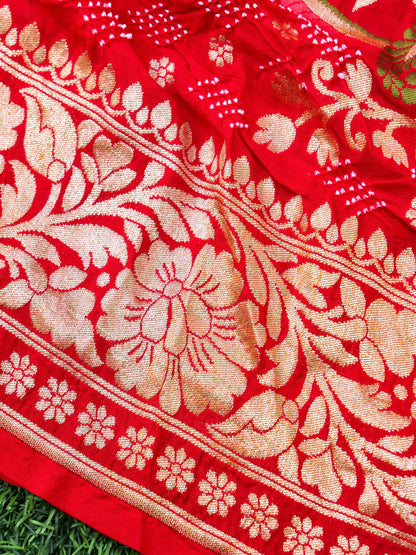 Georgette Banarasi Bandhani Dupatta