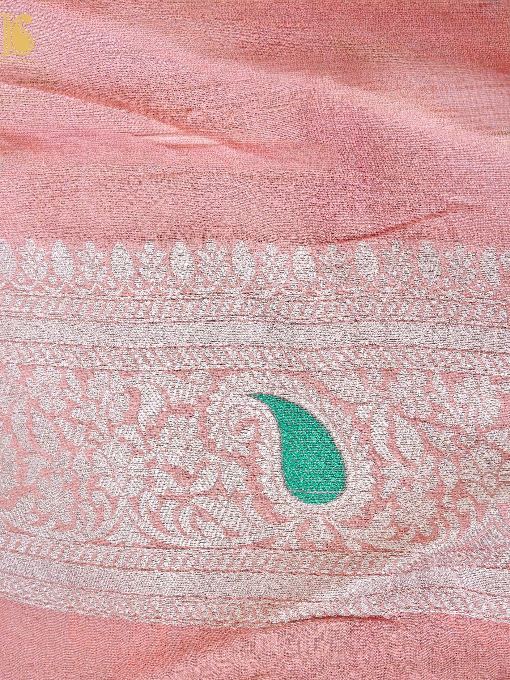 Handloom Banarasi Tussar by Georgette Silk Saree