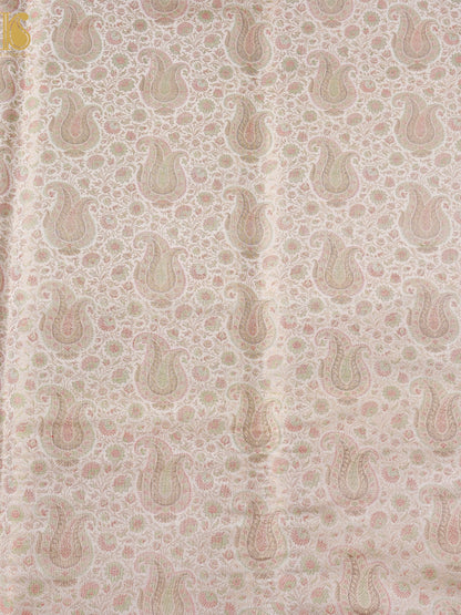 Handloom Banarasi Kalka Ambi Tanchoi Silk Fabric