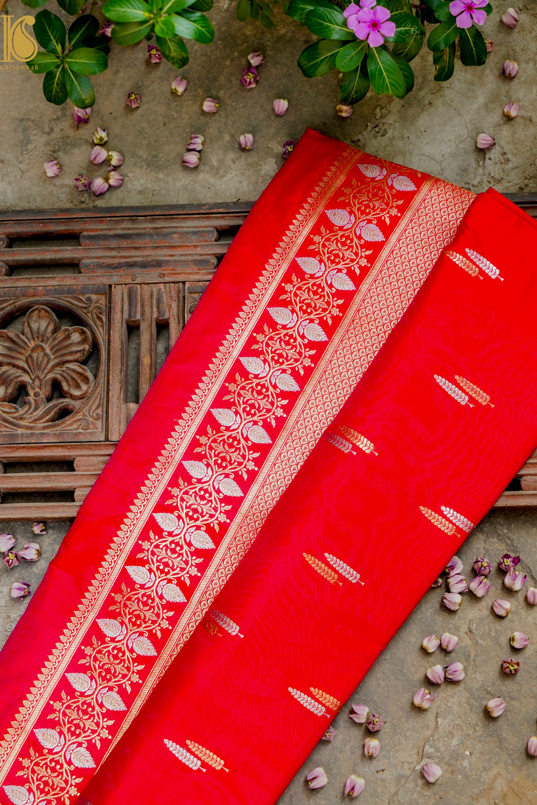 Banarasi Handloom Pure Katan Silk Kadwa Saree