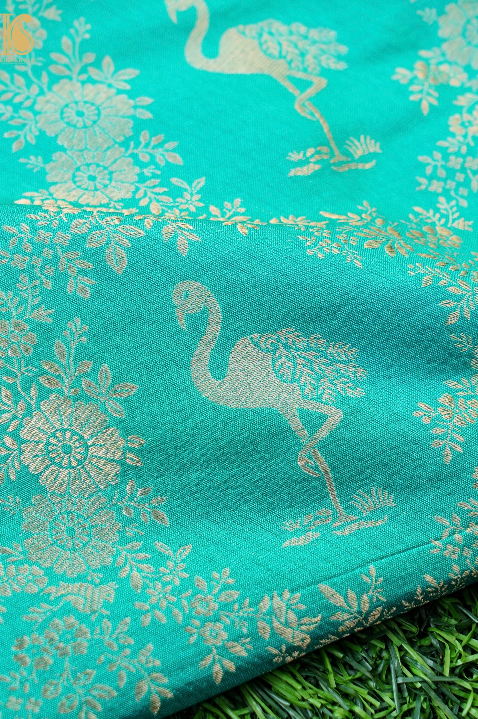 Handloom Pure Brocade Banarasi Crane Fabric