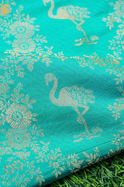 Handloom Pure Brocade Banarasi Crane Fabric