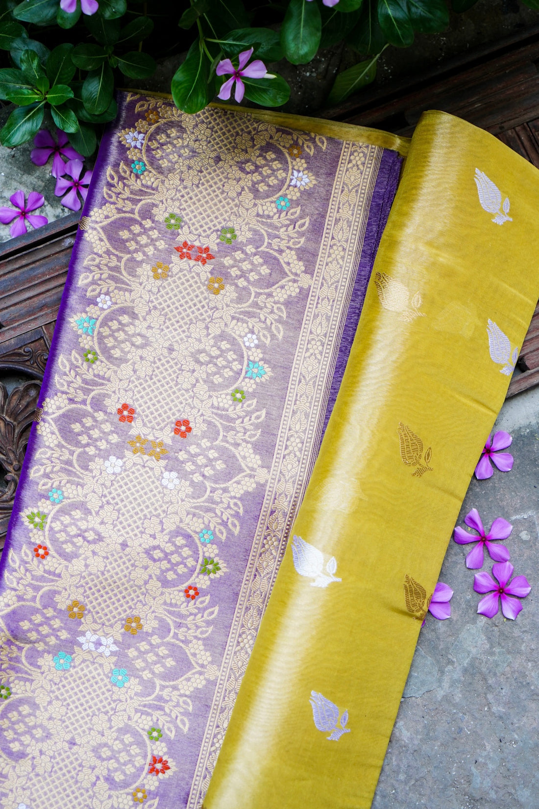 Handloom Banarasi Pure Silk Tissue Kadwa Saree