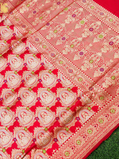 Banarasi Handloom Pure Katan Silk Kadwa Saree