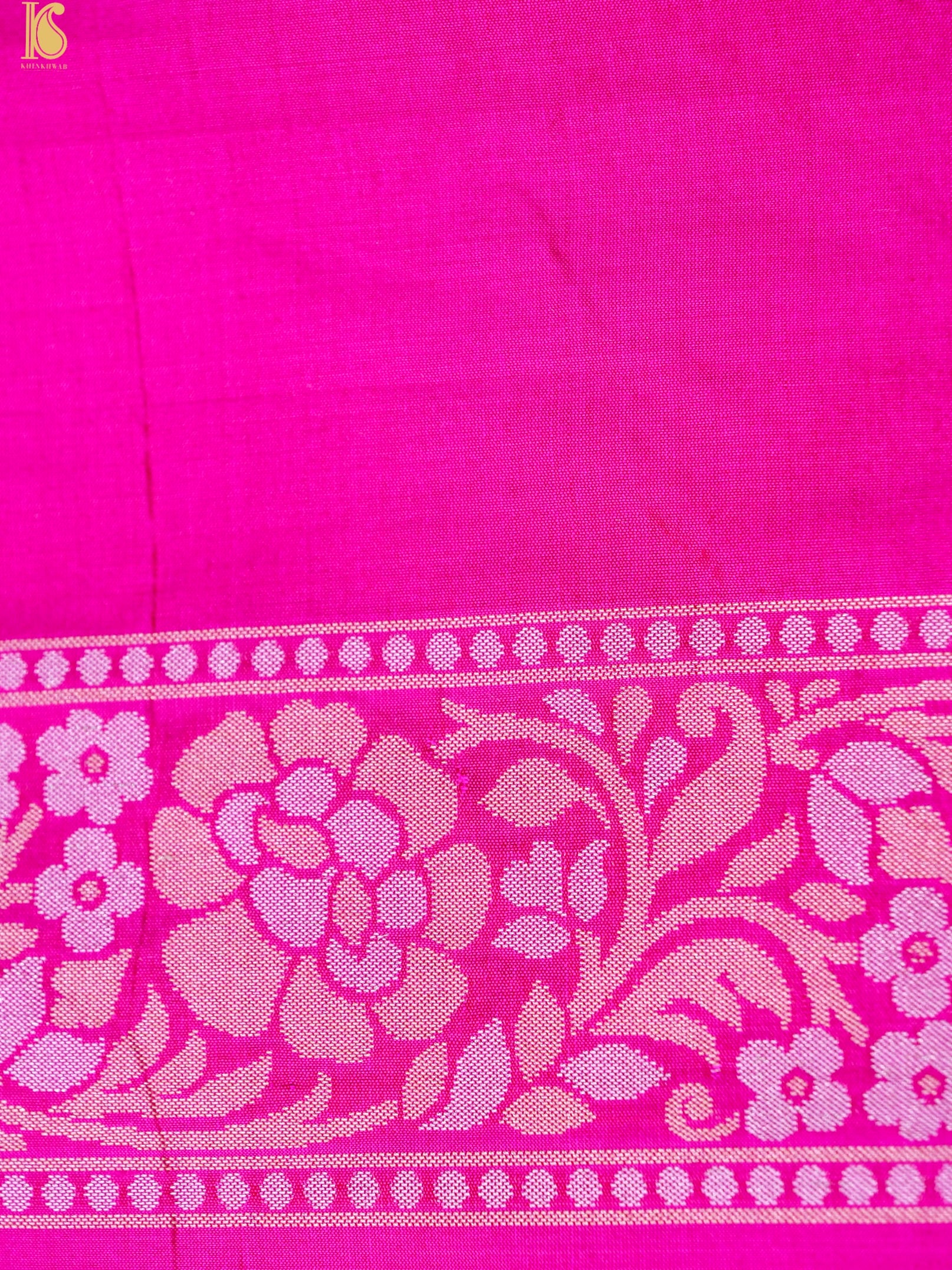 Handloom Katan Silk Pink Banarasi Shikargah Saree