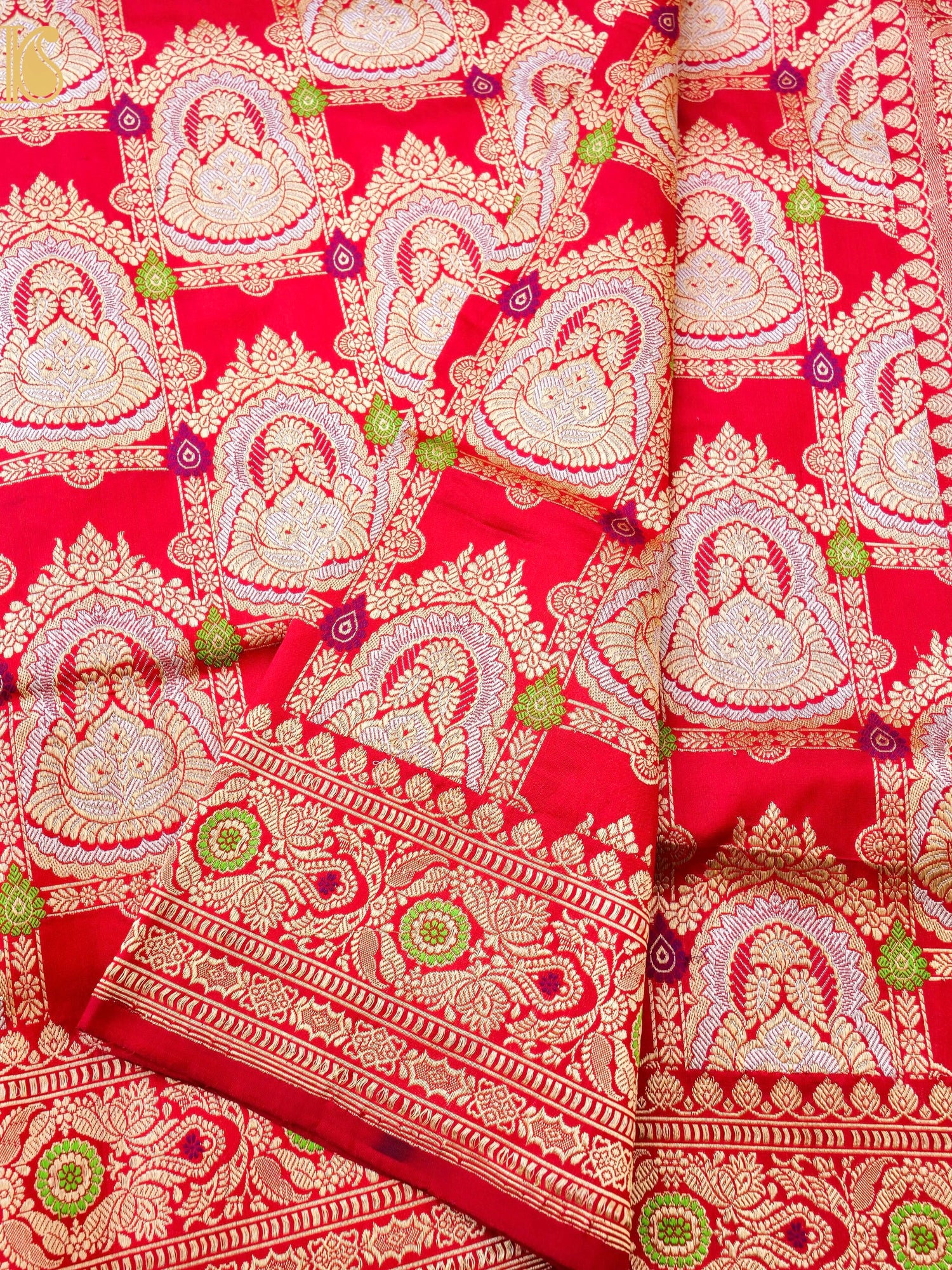 Banarasi Handloom Pure Katan Silk Kadwa Saree