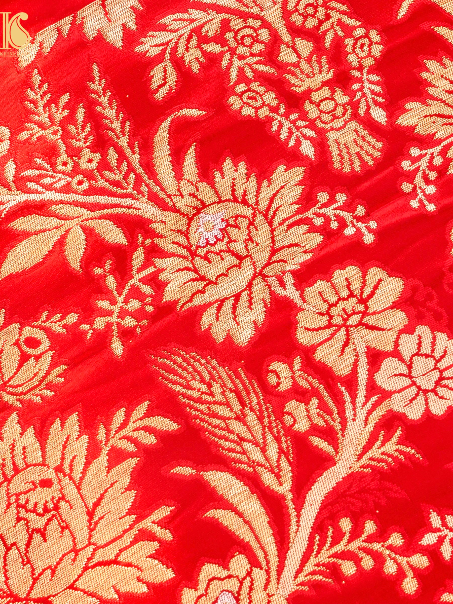 Handwoven Pure Brocade Gyaser Banarasi Fabric