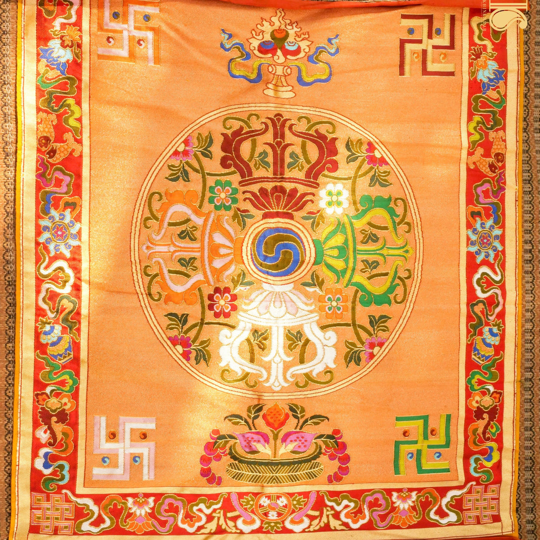 Handwoven Pure Brocade Gyaser Banarasi Fabric