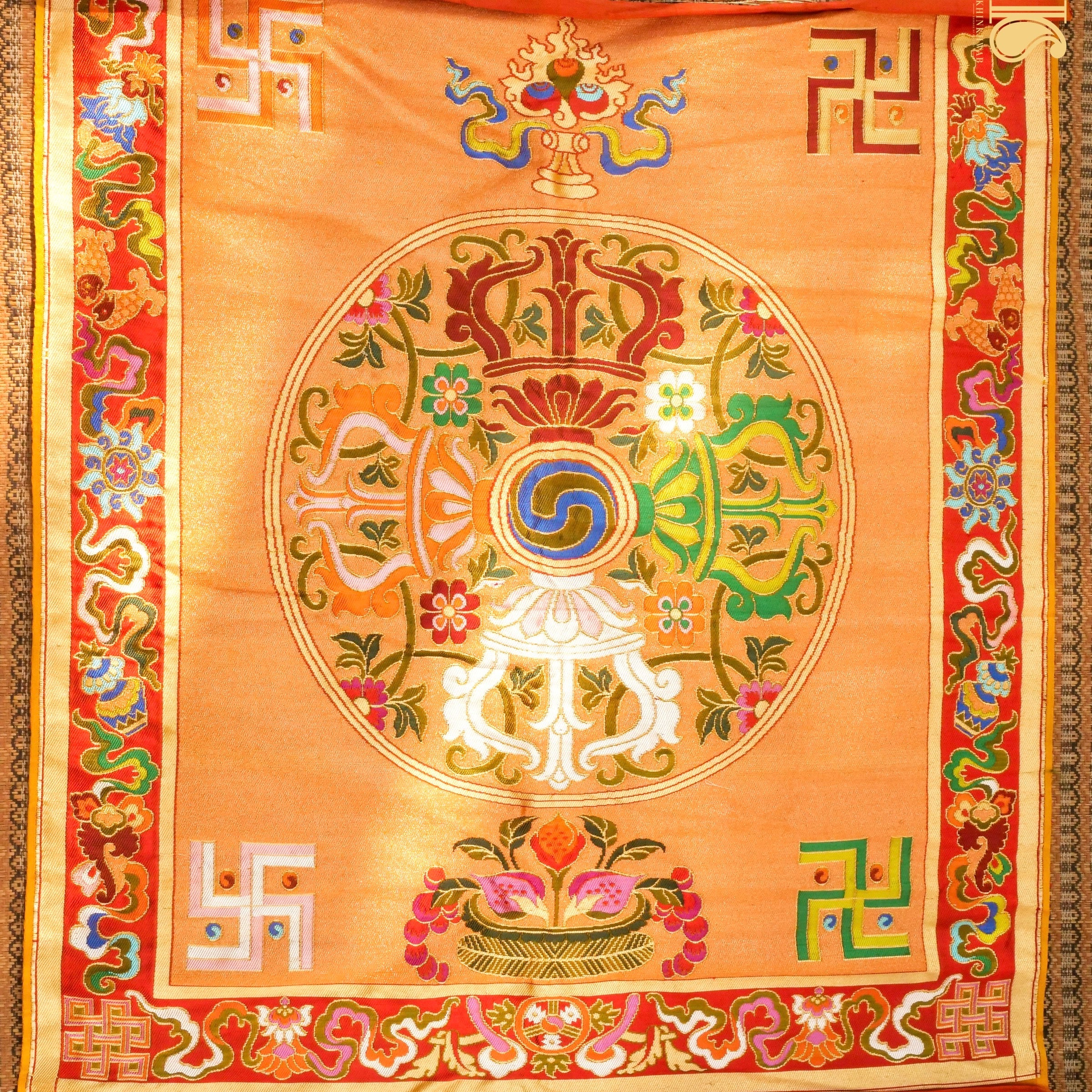 Handwoven Pure Brocade Gyaser Banarasi Fabric