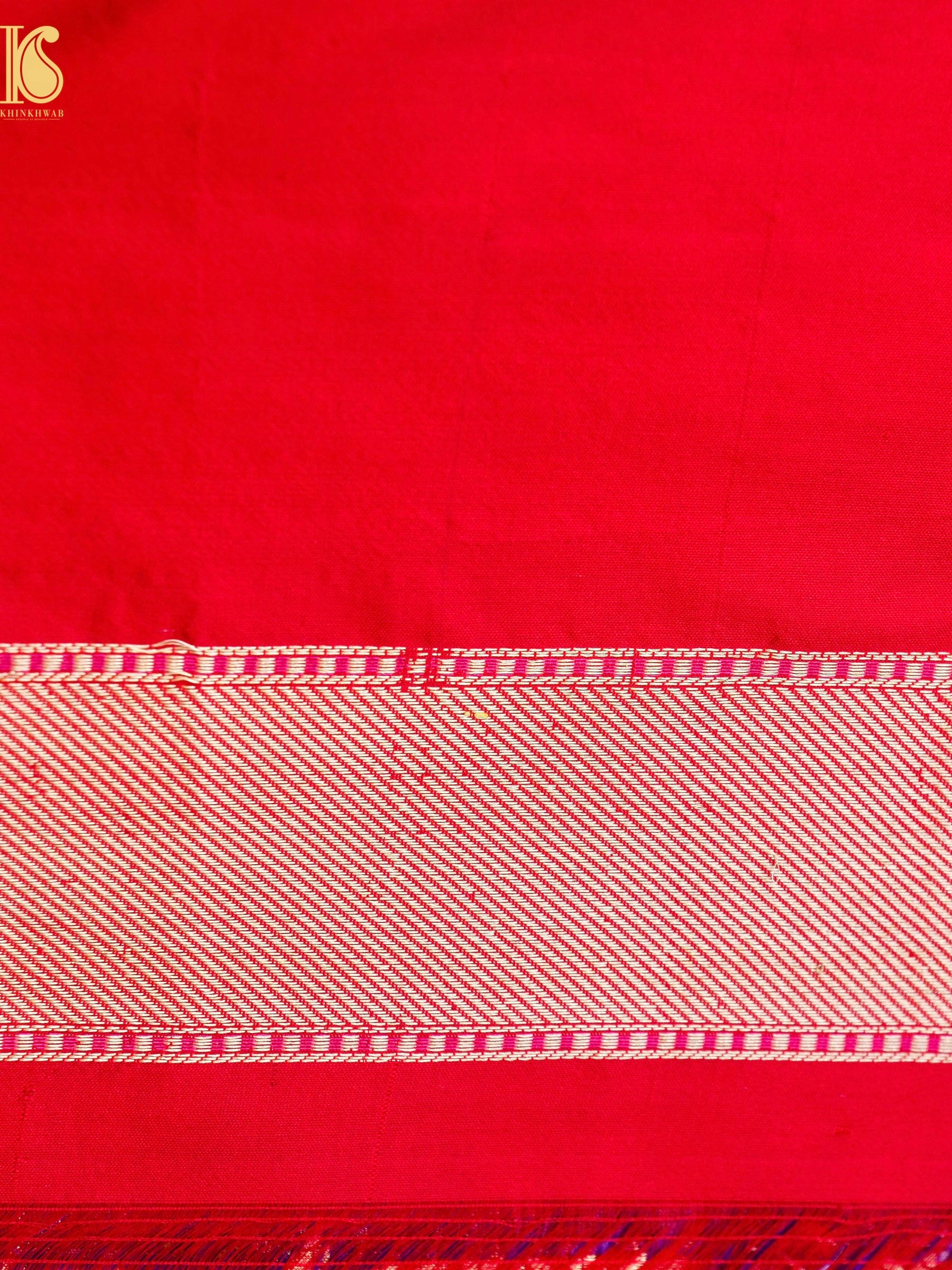 Banarasi Handloom Pure Katan Silk Kadwa Saree