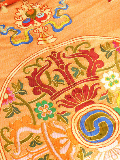 Handwoven Pure Brocade Gyaser Banarasi Fabric