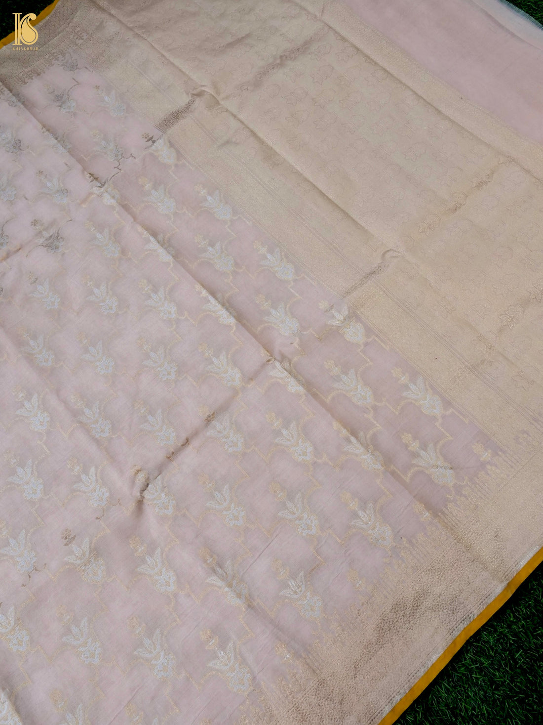 Handloom Kora Banarasi Ektara Saree