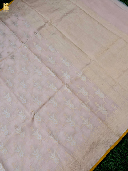 Handloom Kora Banarasi Ektara Saree