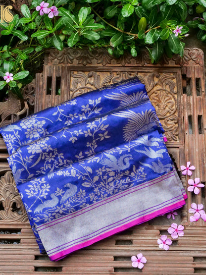 Handloom Pure Katan Silk Shikargah Banarasi Saree