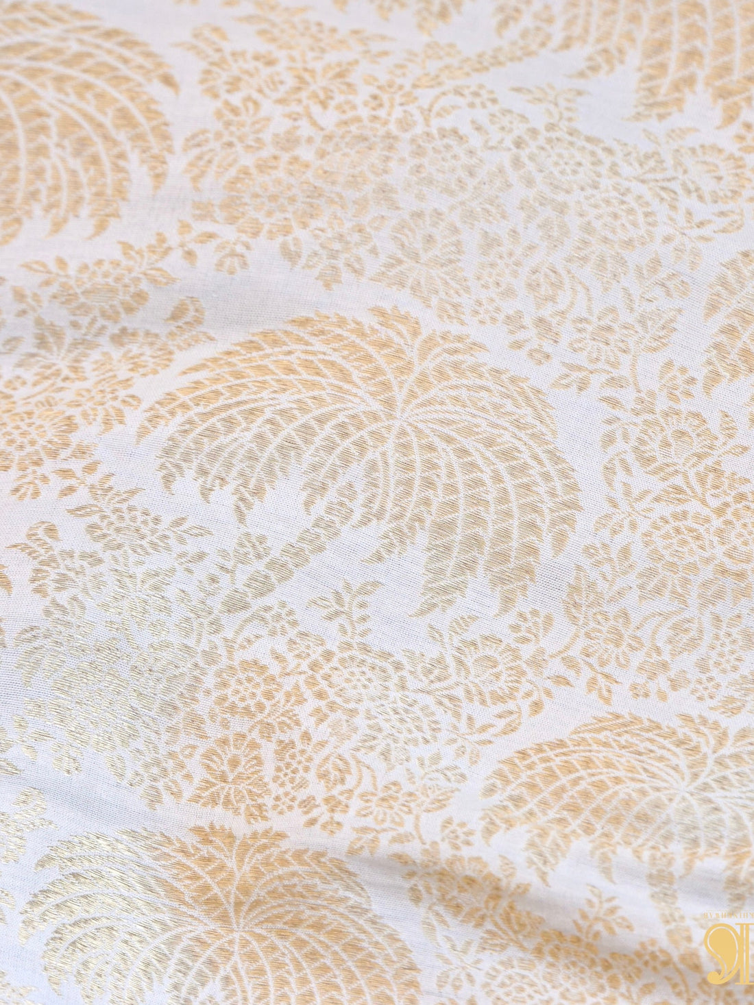 Handloom Pure Brocade Tree Banarasi Fabric