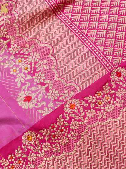 Handloom Banarasi Pure Katan Silk Kadwa Saree