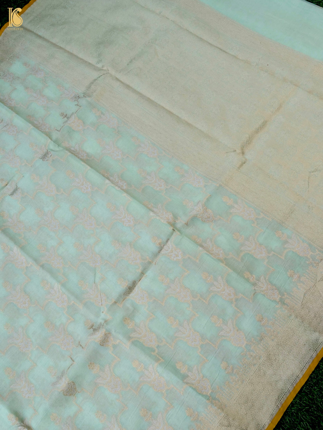 Handloom Kora Banarasi Ektara Saree