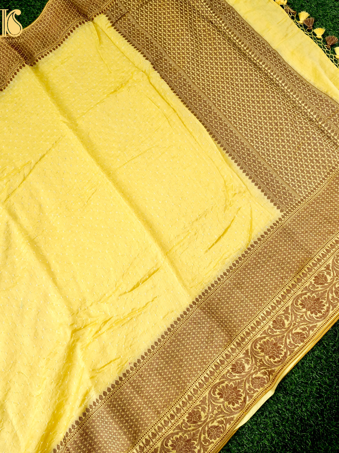 Pure Cotton Bandhani Banarasi Saree