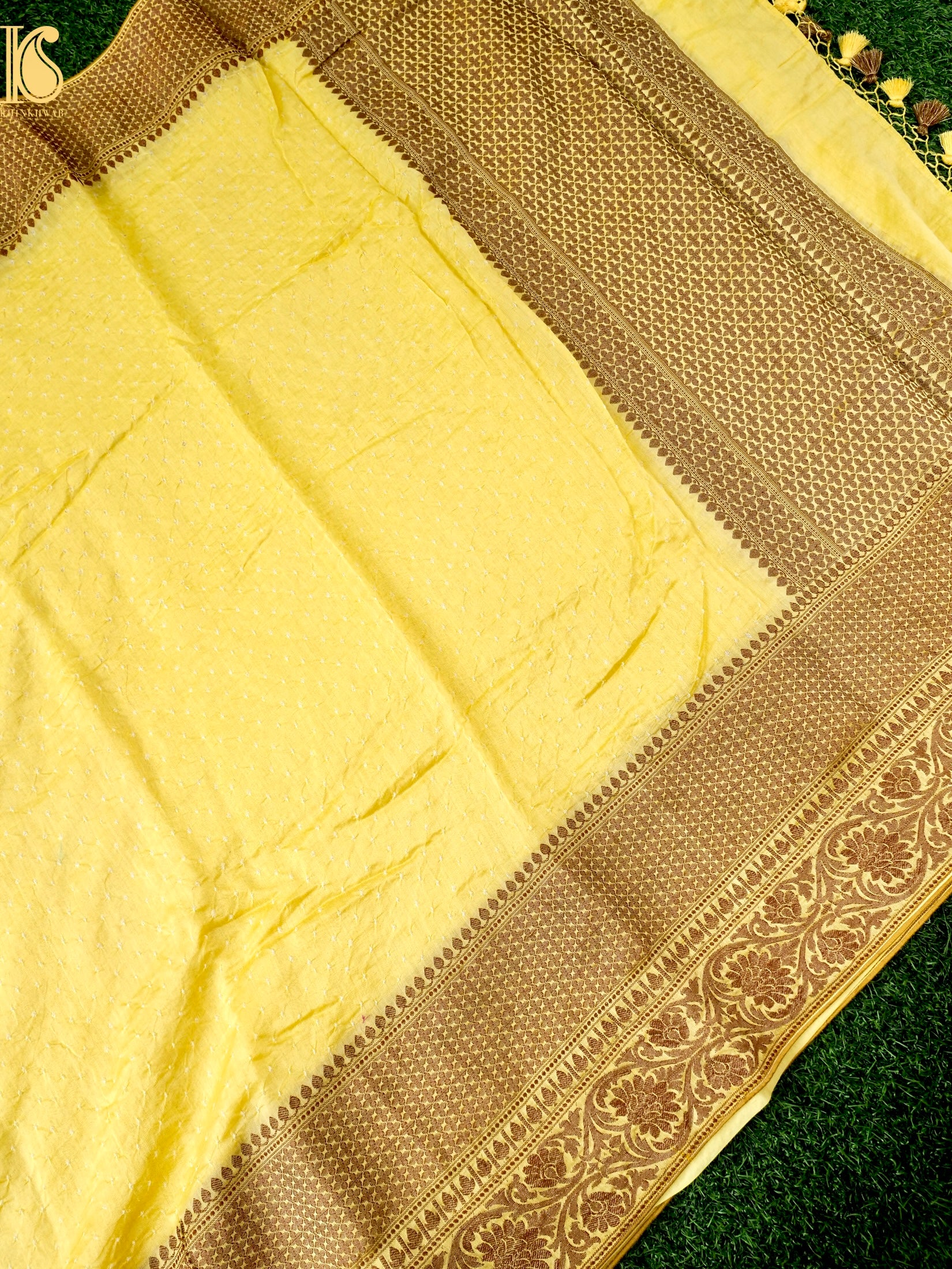 Pure Cotton Bandhani Banarasi Saree