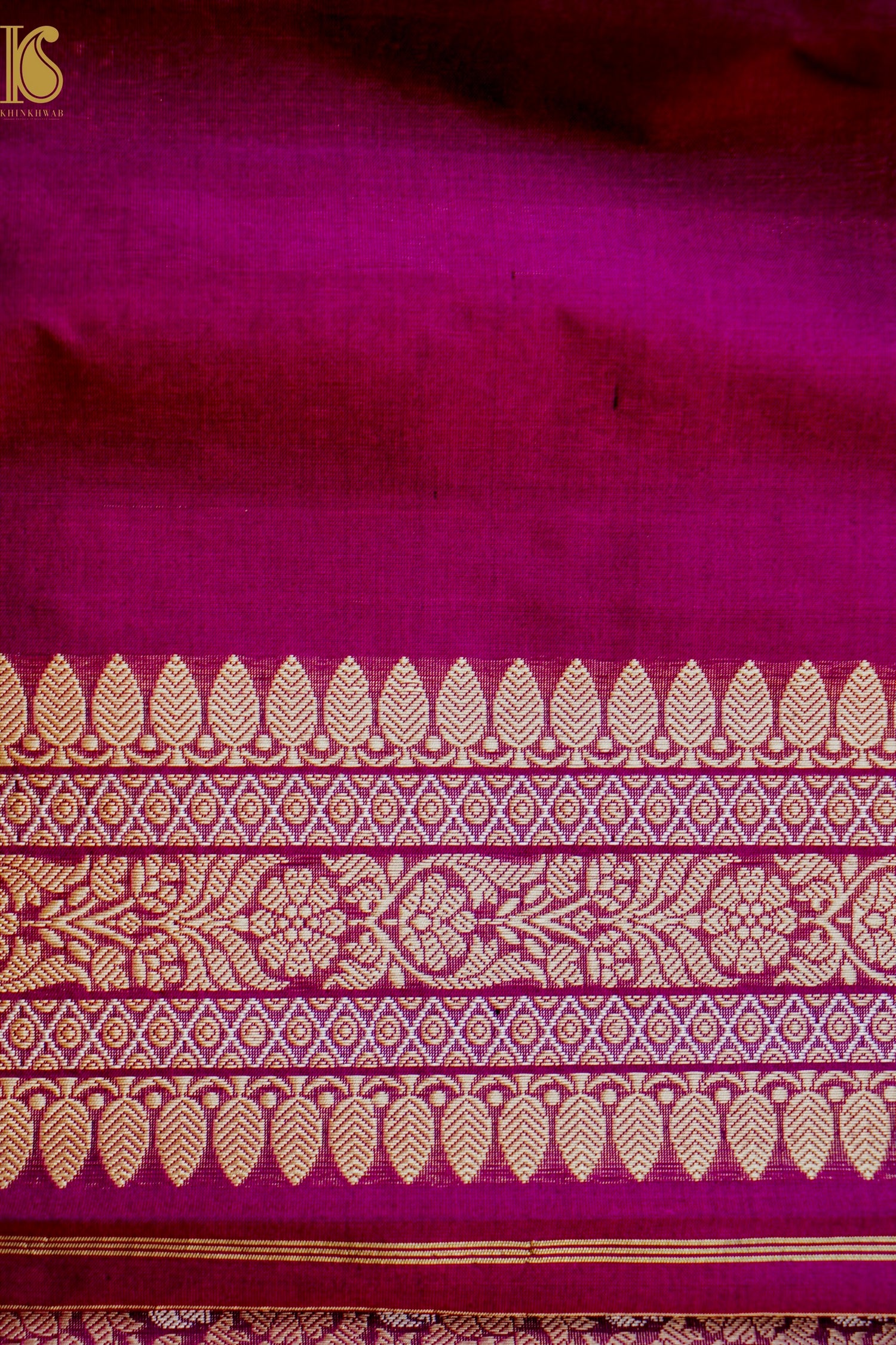 Handloom Banarasi Silk Meena Brocade Saree with Kadwa Border